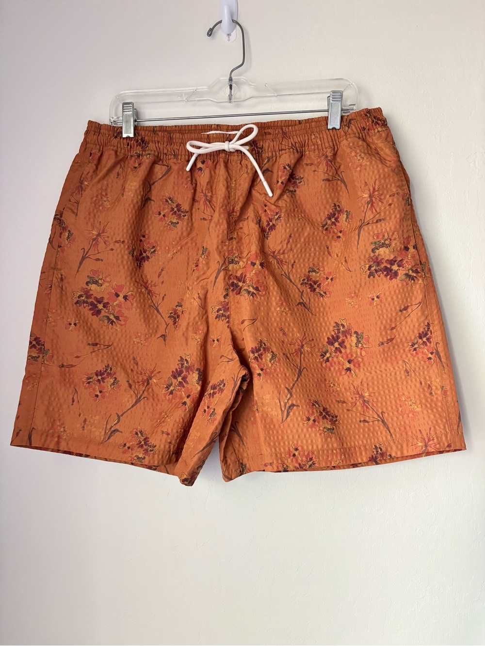 Kestin Seacliff Seaqual Printed Swim Shorts in Tangerine Floral Men’s XL NEW